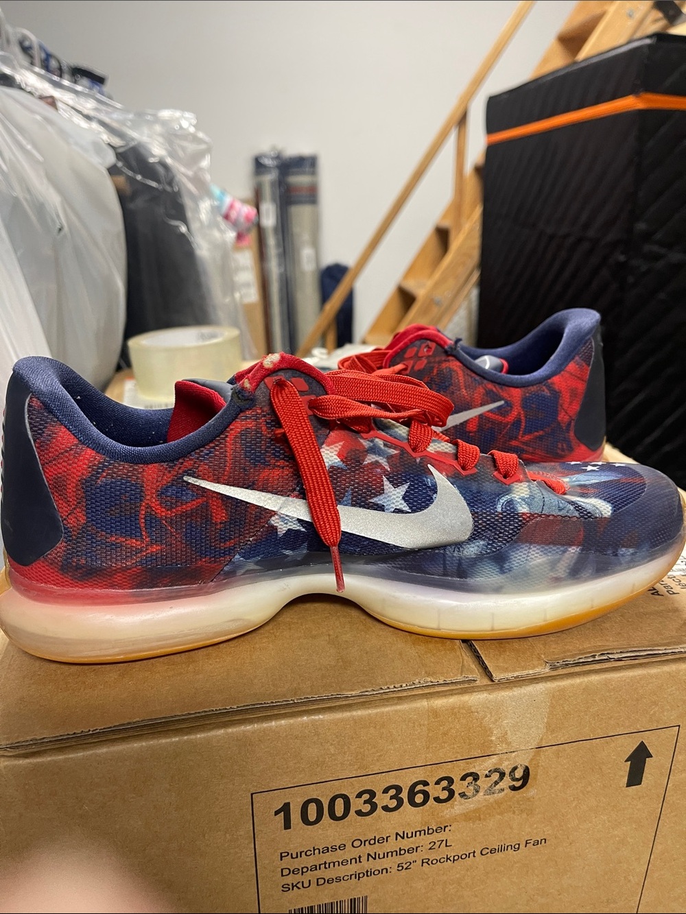Nike Kobe Bryant’s Patriotic Red, Blue & White Sneakers